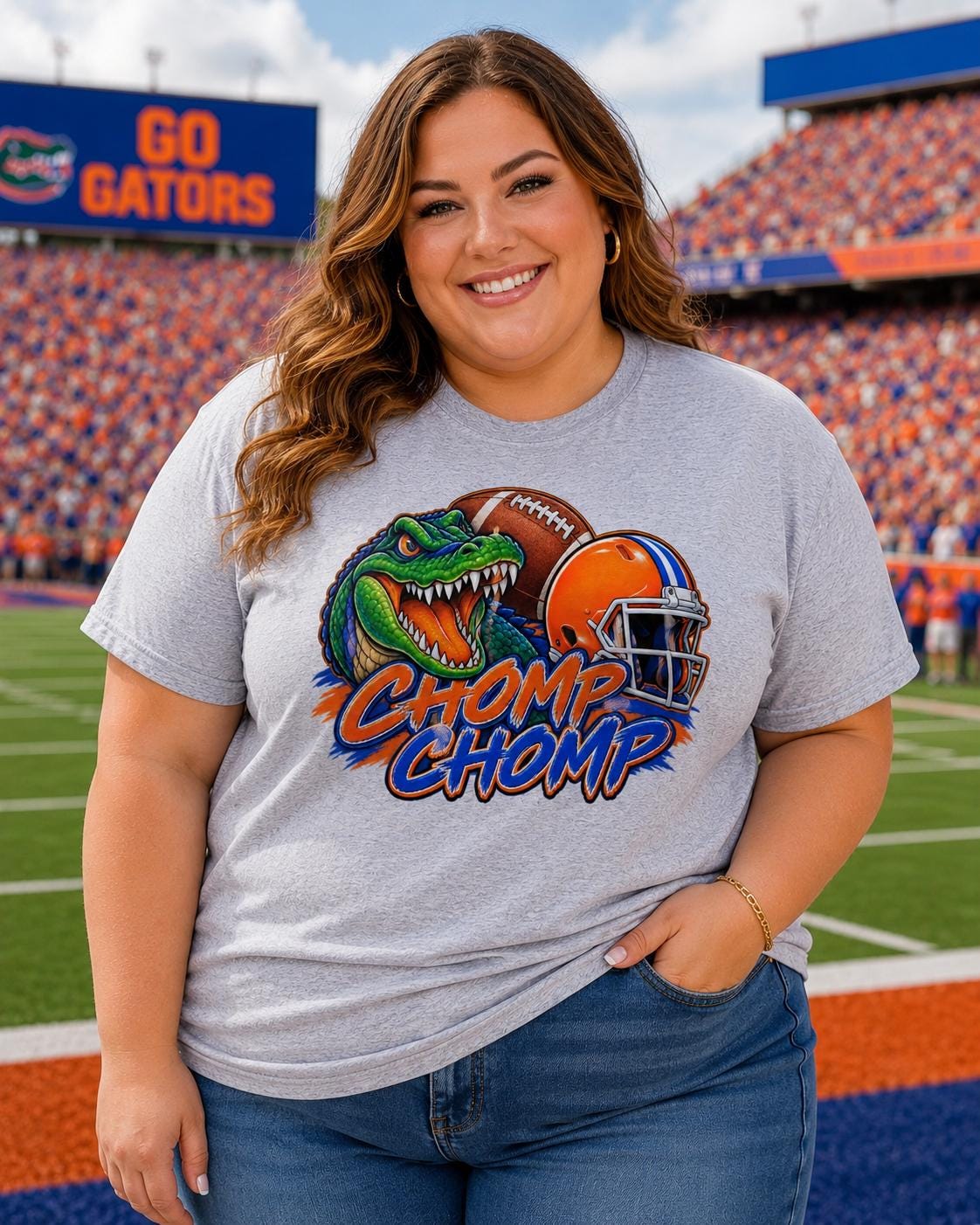 Chomp Chomp Gator Gameday Football T-Shirt