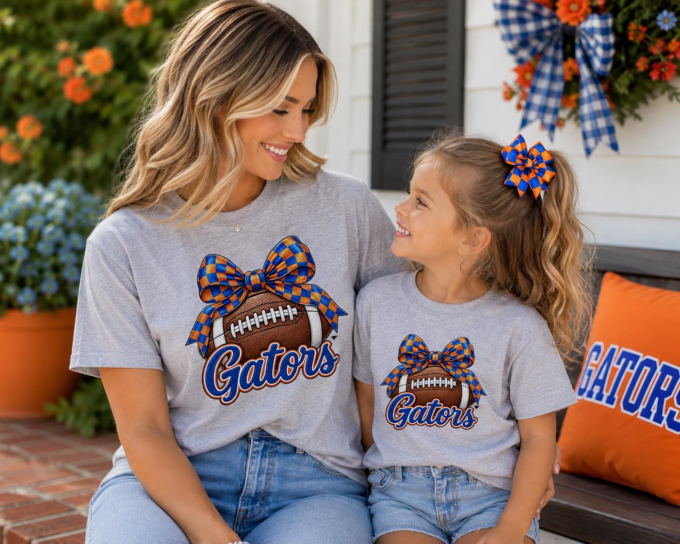 Gators Game Day Bow Football T-Shirt