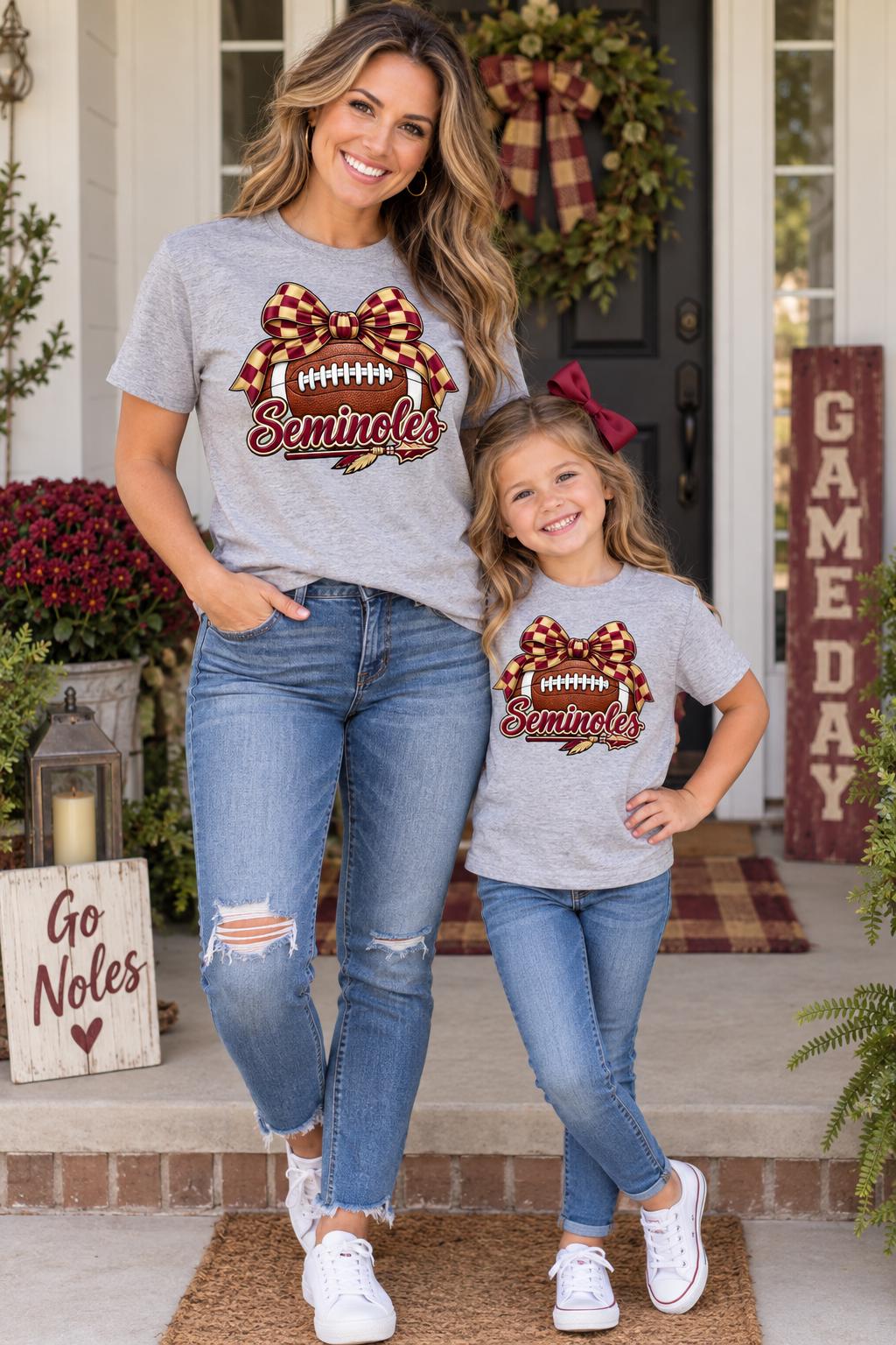 Seminoles Game Day Bow Football T-Shirt