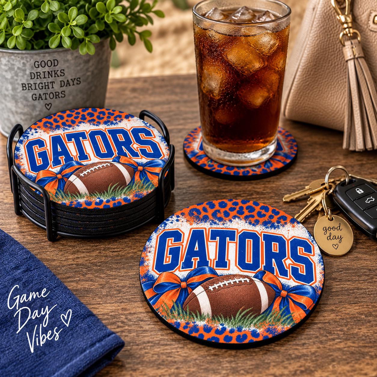 Gators Gameday Fabric Neoprene Coaster Set