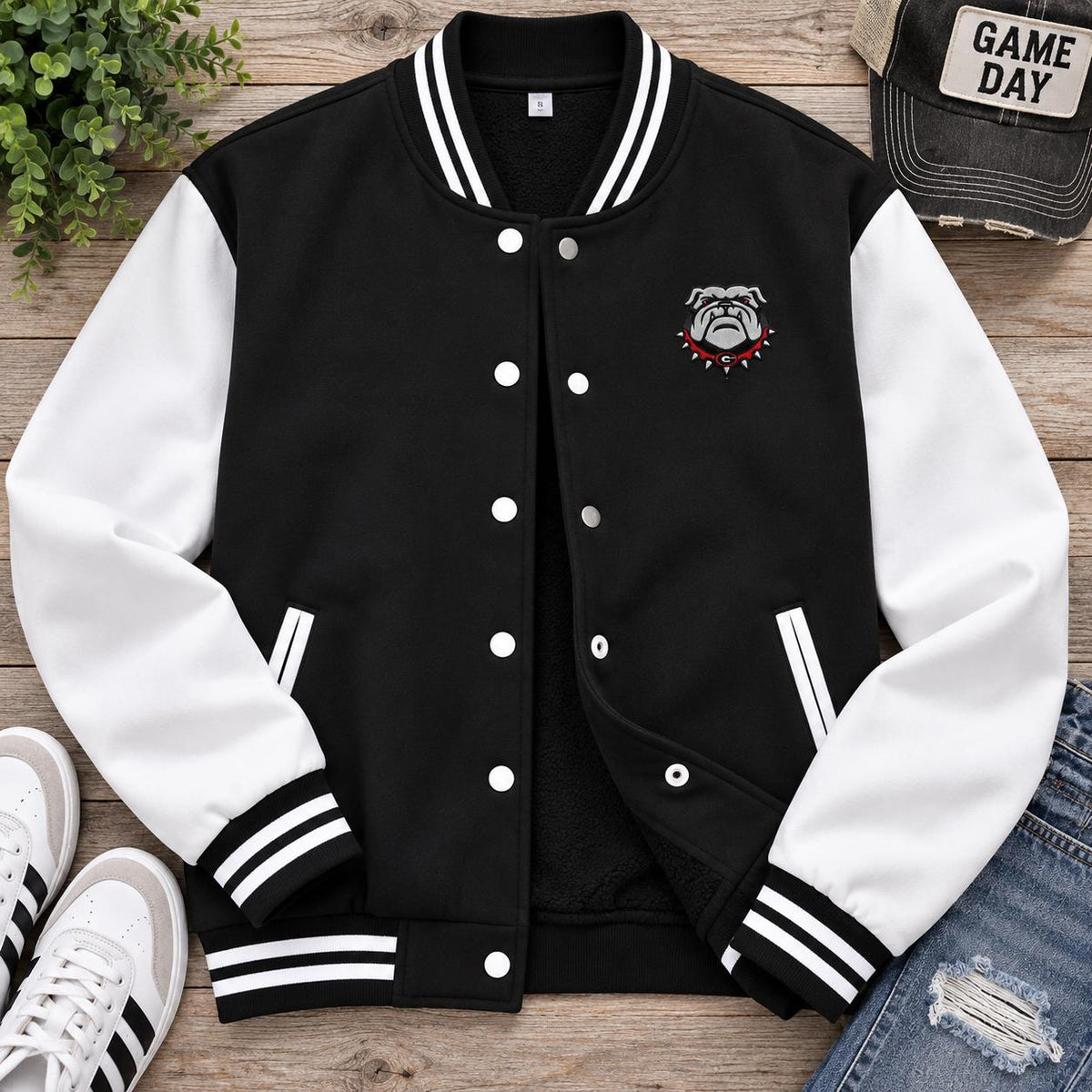 Georgia Bulldogs Game Day Varsity Jacket