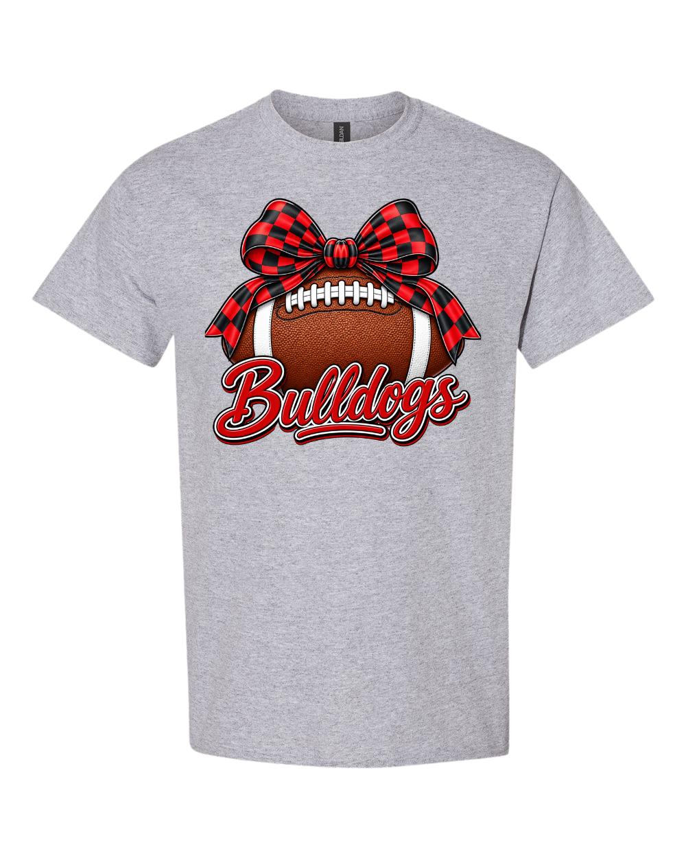 Bulldogs Game Day Bow Football T-Shirt
