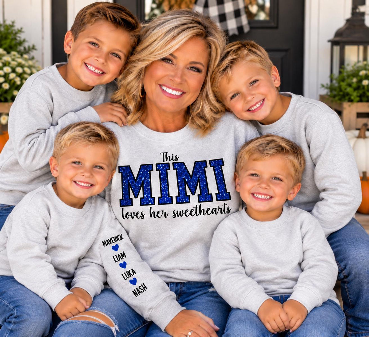 Personalized Construction Truck Applique Crewneck Sweatshirt