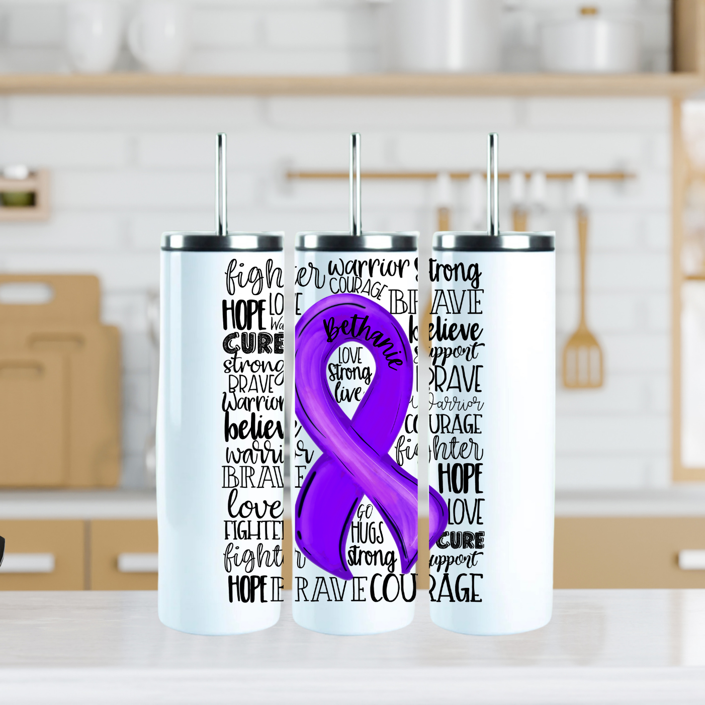 Pancreatic Cancer Awareness Teal Ribbon Tumbler
