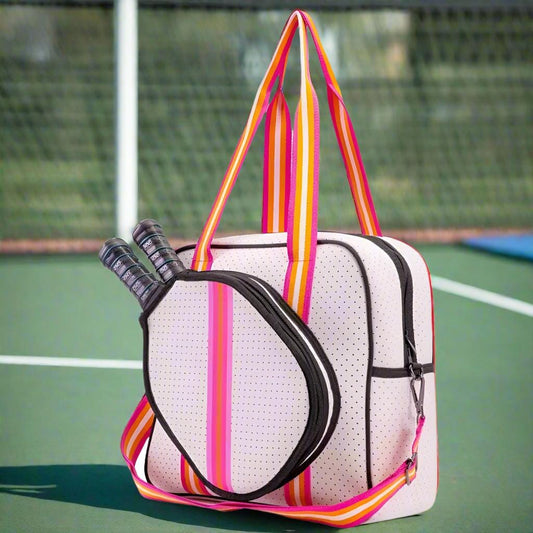 Water-Resistant Nylon Crossbody Pickleball Bag