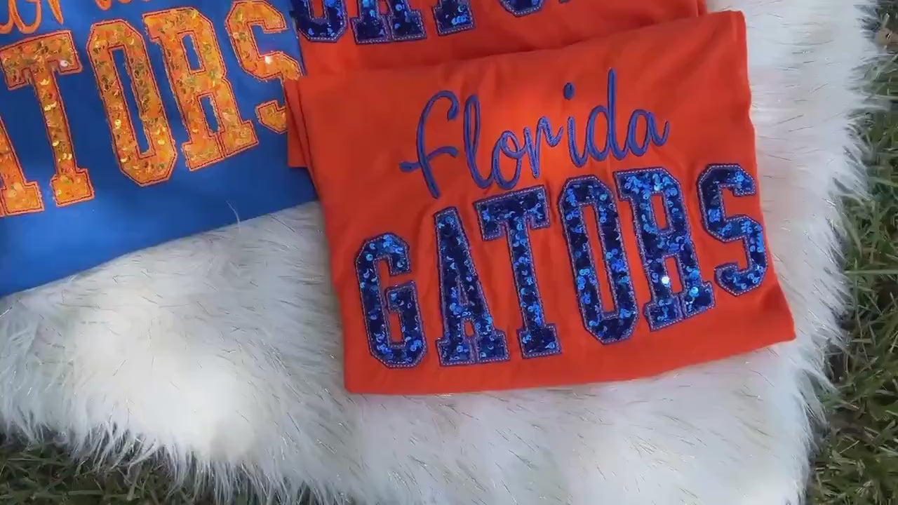 Florida Spirit Tee- SEQUIN MATERIAL APPLIQUE