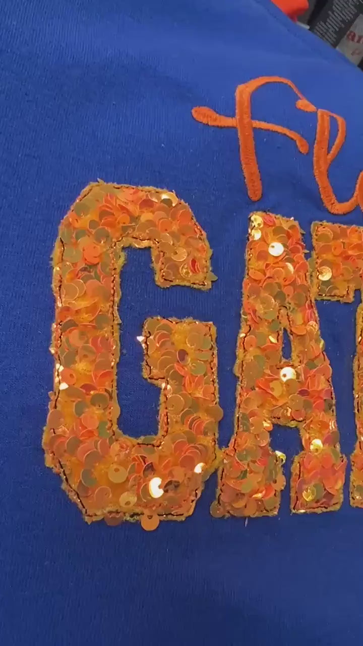 Florida Spirit Tee- SEQUIN MATERIAL APPLIQUE