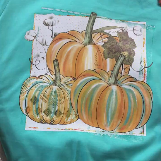 PUMPKIN PATCH Screen Print Tee/ T-Shirt/ 3 Shirt Colors to Choose From