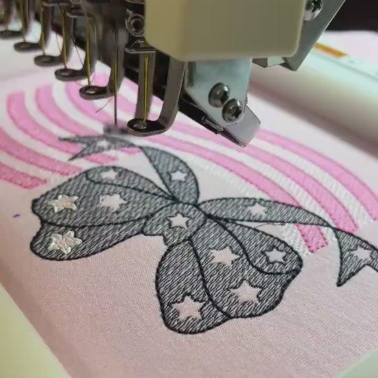 Patriotic Bow Flag Embroidery Toddler Tee