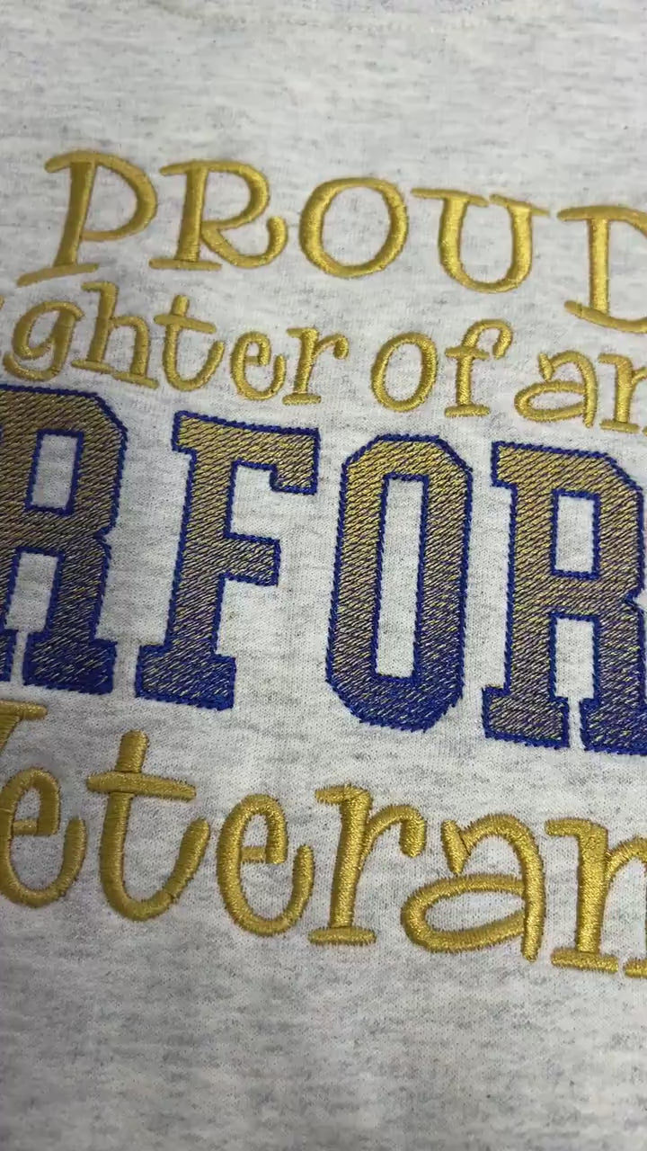 Personalized Military Veteran Crewneck T-Shirt or Sweatshirt