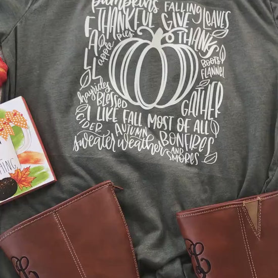 Fall Quote/Pumpkin Design/T-Shirt/Pick Your Color Shirt