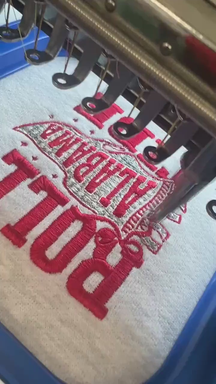 Alabama Roll Tide Spirit Embroidered Tee or Sweatshirt/Adult And Youth Sizes