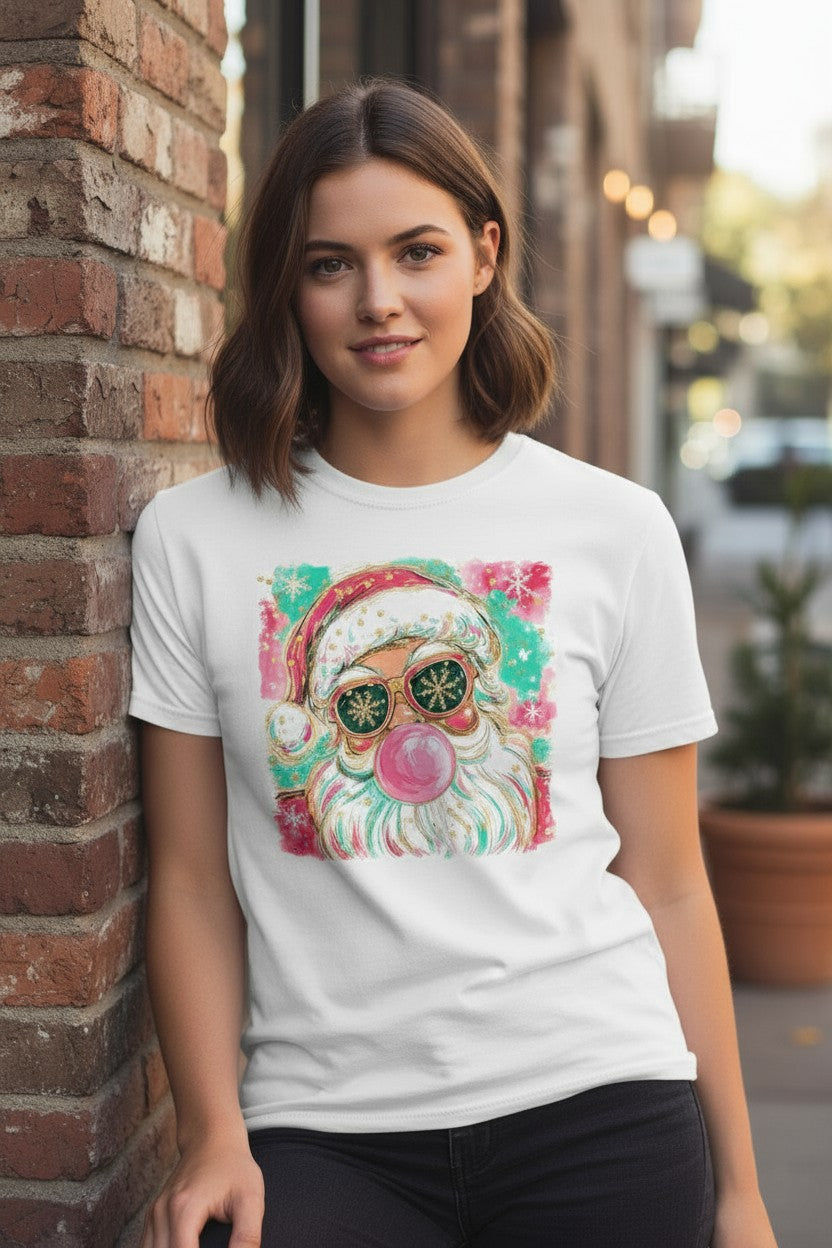 Coquette Santa Design Graphic T-Shirt