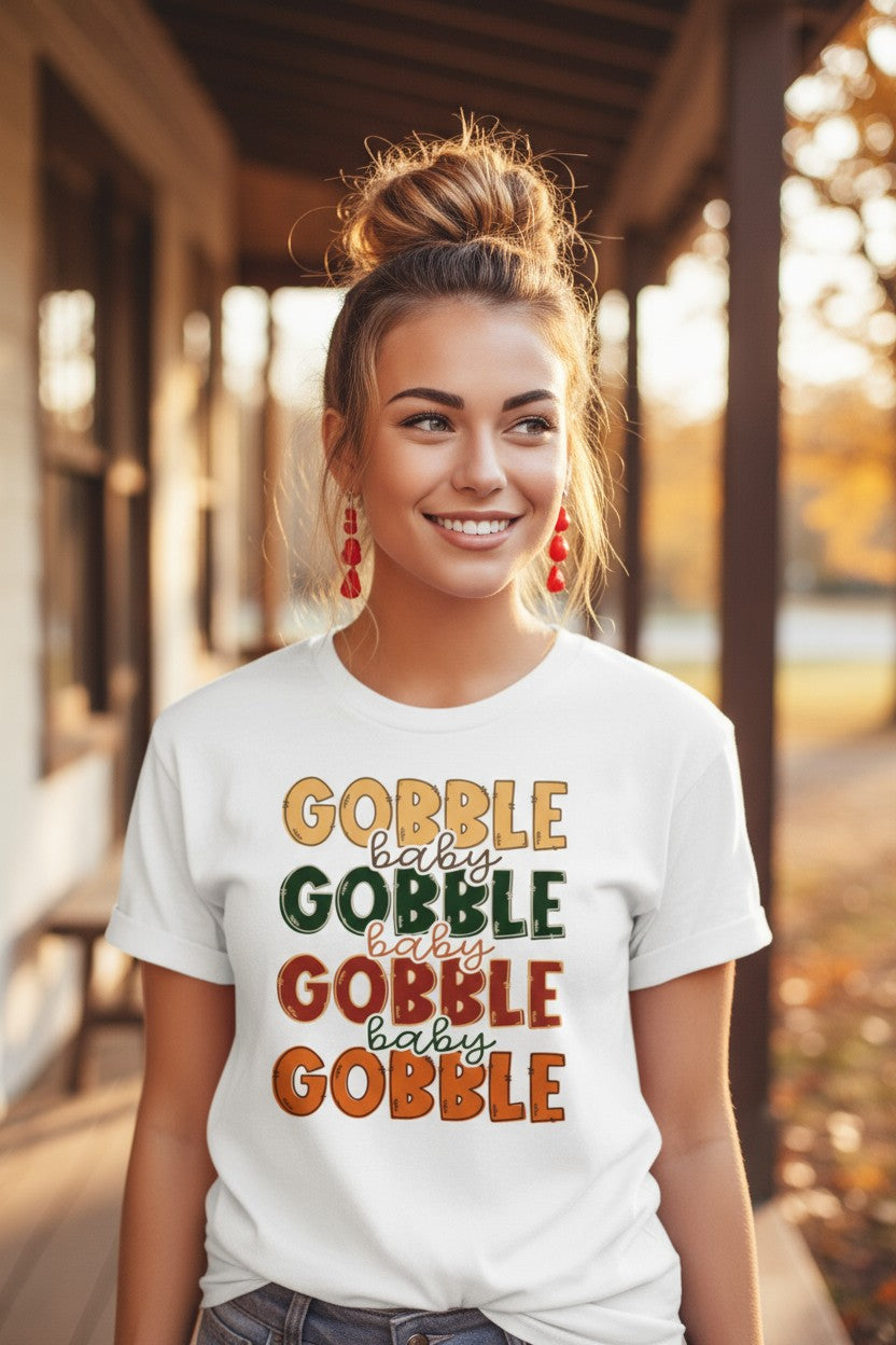 Gobble Baby Design Graphic T-Shirt