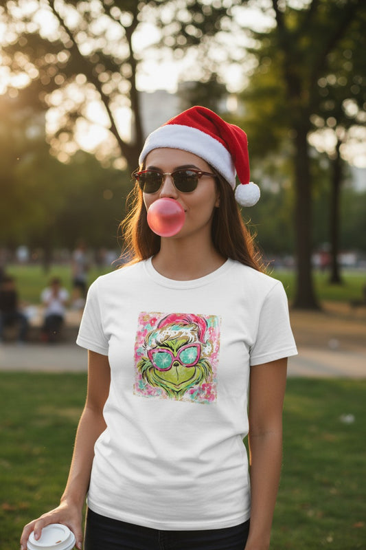 Just a Little Grinchy Design Graphic T-Shirt