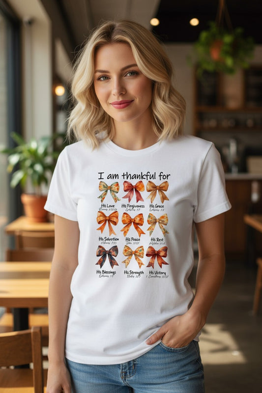 I Am Thankful For Design Graphic T-Shirt