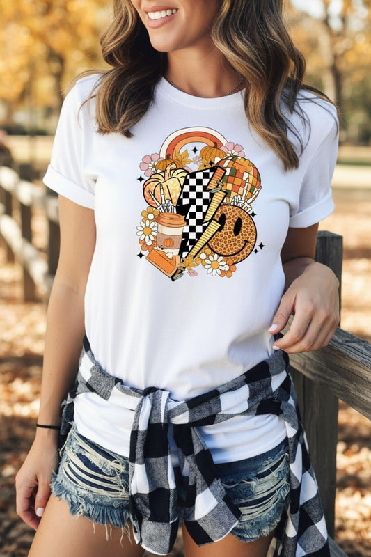 Retro Fall Design Graphic T-Shirt