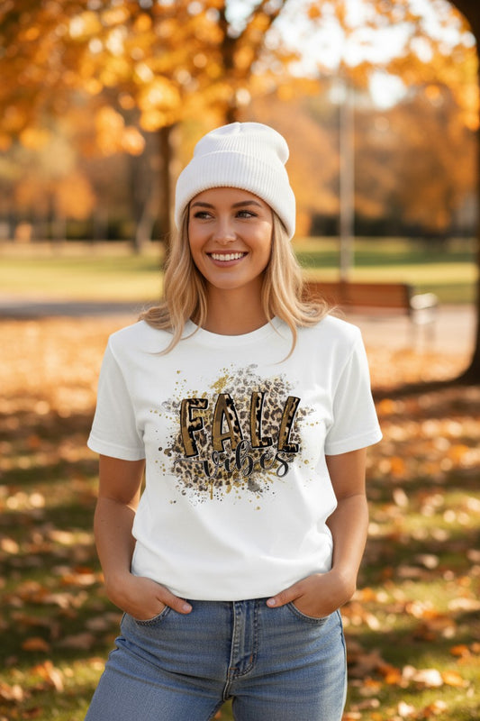 Fall Vibes Design Graphic T-Shirt