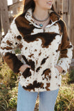 Cow Print Fleece Sherpa