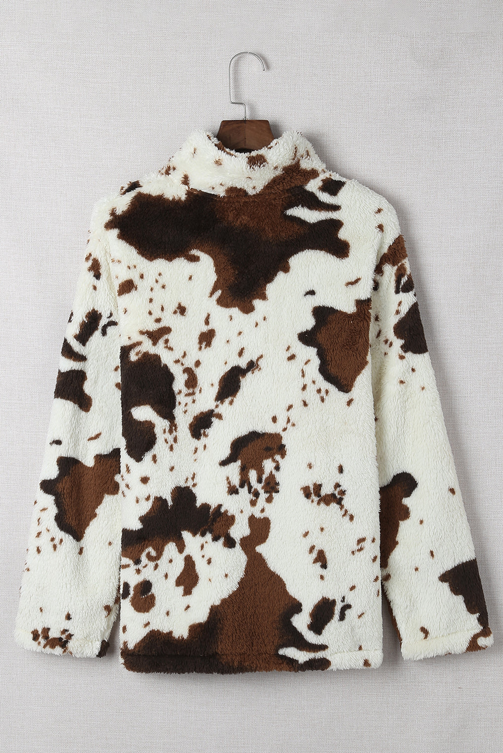 Cow Print Fleece Sherpa