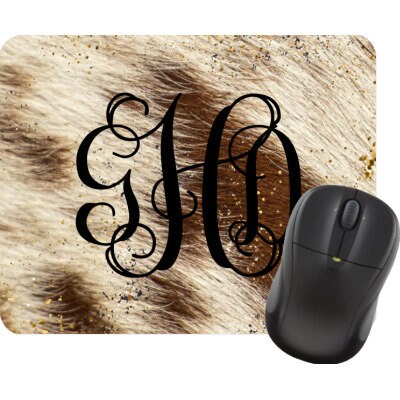 Distressed Leopard/Cow Personalized Mousepad