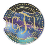 Beautiful Custom Designed Personalized Galaxy Agate Gold Glitter Inspired Car Coasters-Sold Individually