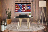 Distressed Flag/USA/American Personalized Faux Embroidered Monogram wallpaper