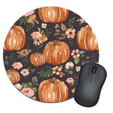Floral Pumpkins Round/Rectangle Mousepad