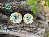Not Today Heifer Sunflower Design Fabric/Sandstone Car Coasters/2 PC SET