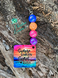 Sunrise, Sunburn, Sunset, Repeat Bubblegum Bead/Bauble Bead Keychain