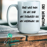Just Breathe/Dandelion/ Word Art Design Coffee Mug
