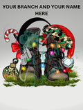Personalized Dog Tags/Military Boots/Christmas Design 16 oz glass tumbler/can/mug
