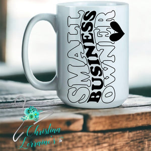 Small Business Owner Word Art Design Coffee Mug