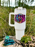 Summer Vibes Design 40 oz Tumbler
