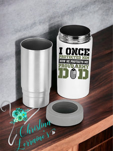 Army Dad/Army Mom/I Once Protected Him Word Art Design Frost Buddy Tumbler
