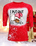 I put out for Santa/Christmas Design Red Raglan Shirt