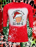 It's Beginning to look alot like you miss me/Christmas Design Red Raglan Shirt