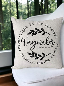 Waymaker/Word Art Design/Pillow Cover