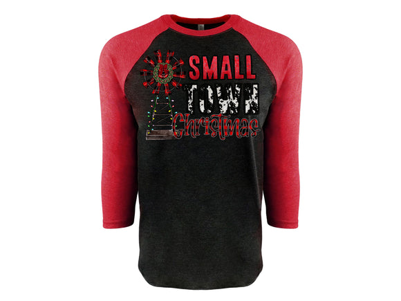 Small Town Christmas Raglan Shirt