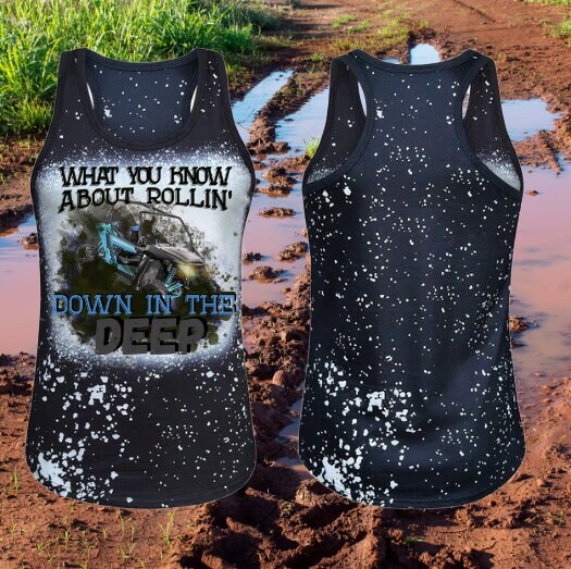 What You Know About Rollin/ATV/Side By Side Design/ Black Tank Top Shirt