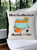 Personalized Pumpkin Patch/Fall Truck Design Pillow Cover