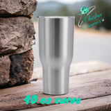 Cow Print And Turquoise 30 oz Tumbler With Glitter Bottom