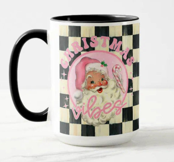 Christmas Vibes/Full Wrap Coffee Mug/Tea/Hot Cocoa/Cold Brew