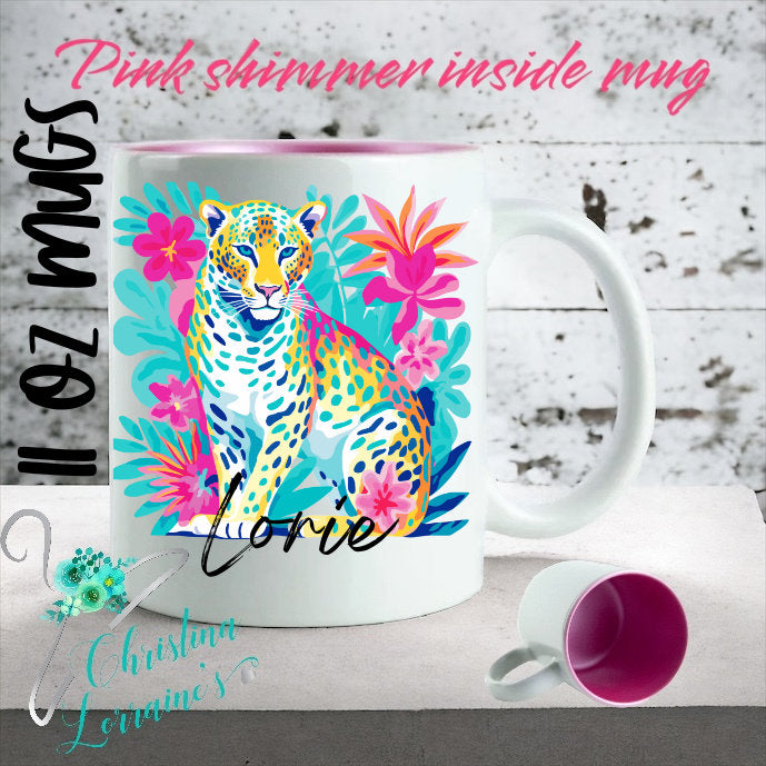 Pink Shimmer 11oz or 15 oz Regular Ceramic Coffee/Tea/Cocoa/Fun/ Mug/Personalize It!/Multiple Designs