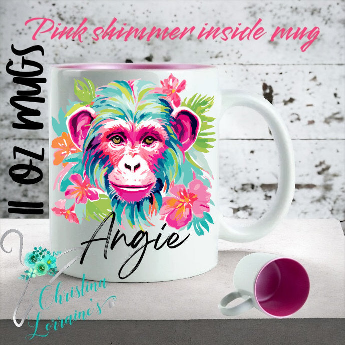 Pink Shimmer 11oz or 15 oz Regular Ceramic Coffee/Tea/Cocoa/Fun/ Mug/Personalize It!/Multiple Designs