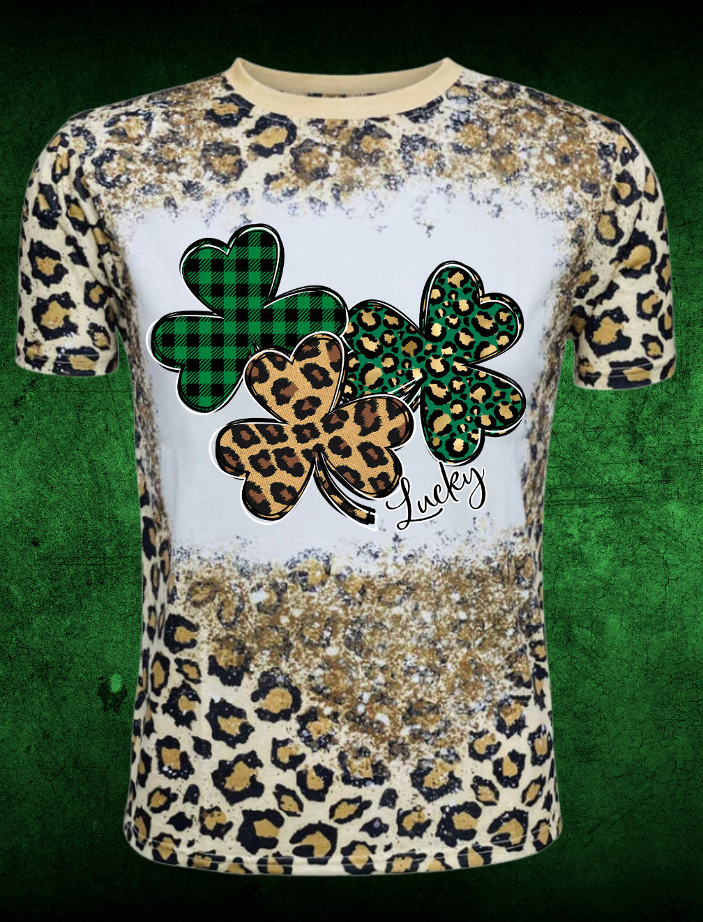 Lucky Leopard Clovers Design/St. Patrick's Day/Cheetah/Leopard Shirt